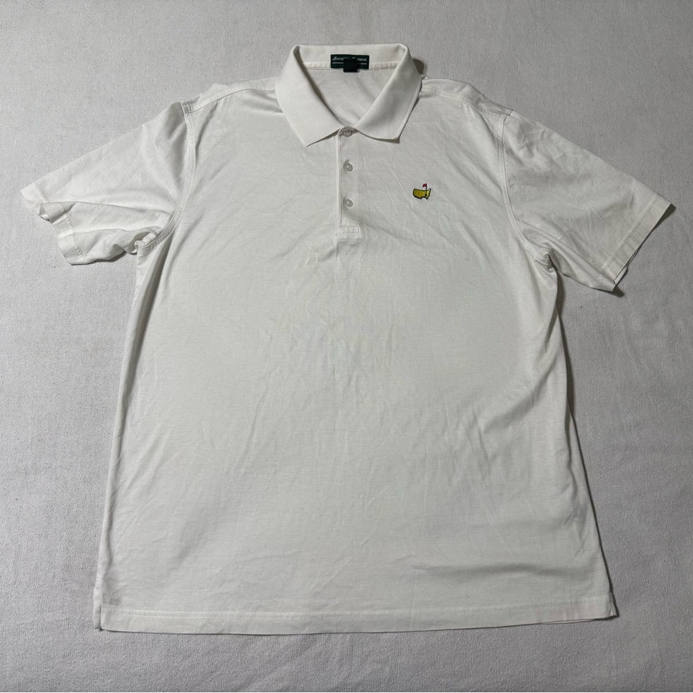 Masters Augusta National Polo Shirt‎ Mens XL White Golf Short Sleeve